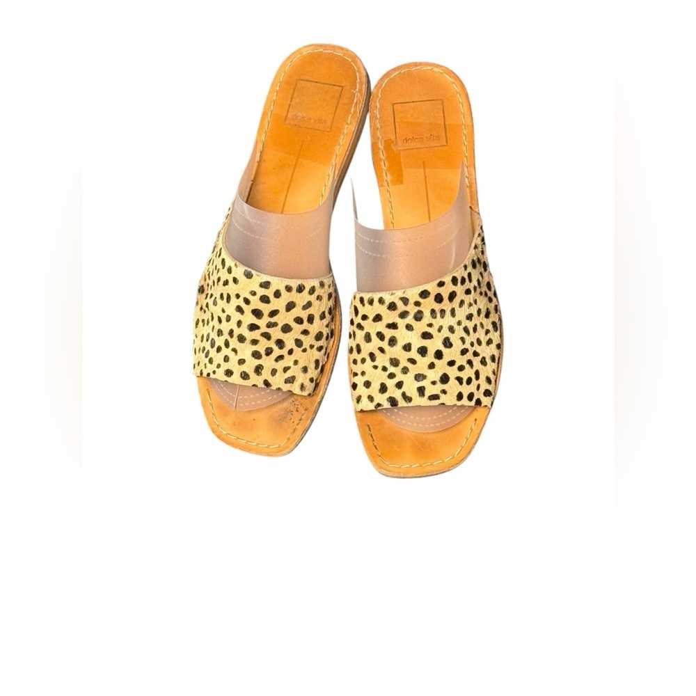 Dolce Vita Catie Leopard Tan Black Pony Fur
Slide‎ Sandal 7.5